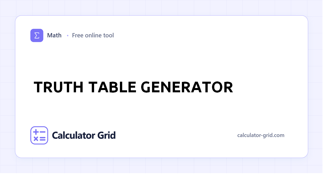 Truth Table Generator