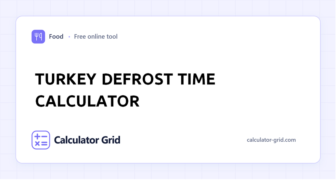 Turkey Defrost Time Calculator
