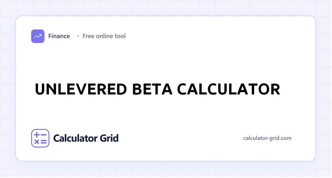 Unlevered Beta Calculator