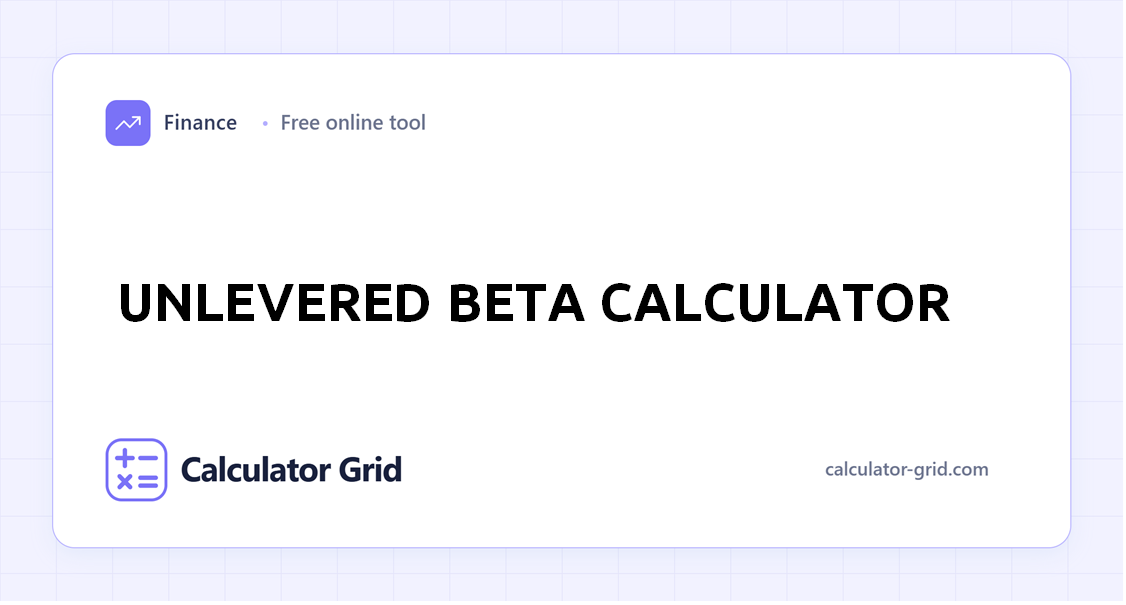 Unlevered Beta Calculator
