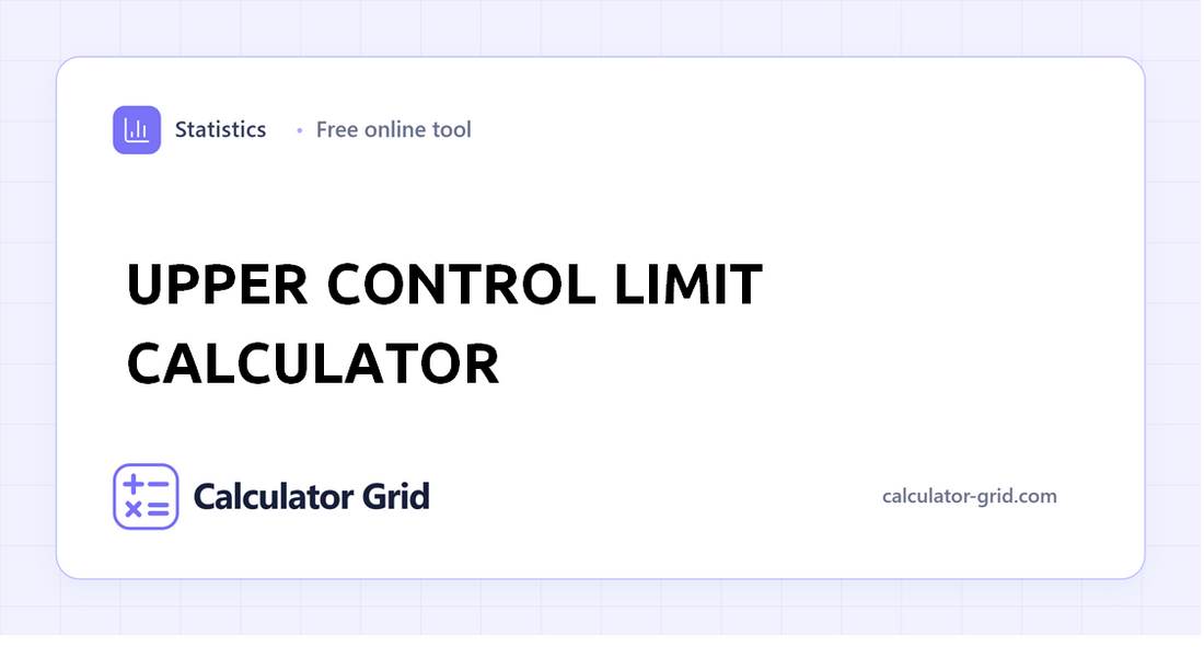 Upper Control Limit Calculator