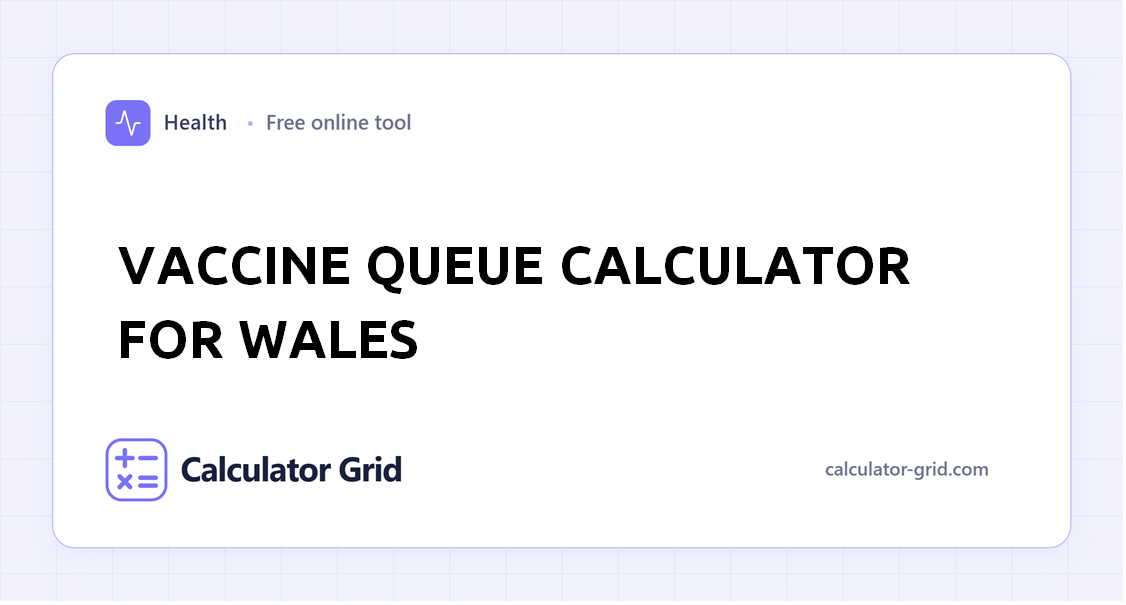 Vaccine Queue Calculator for Wales