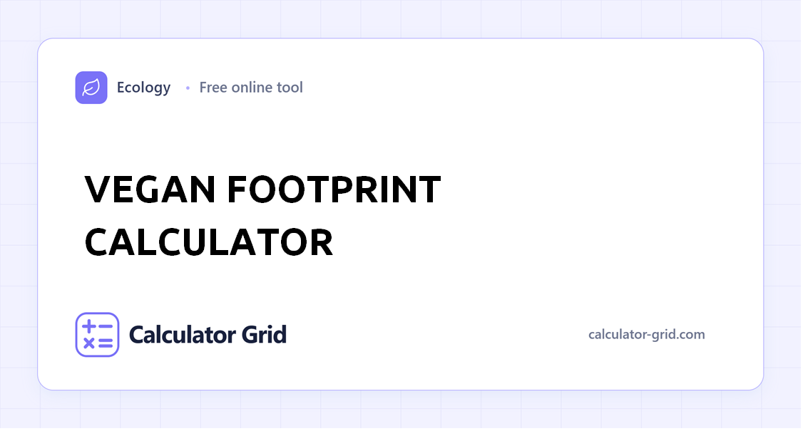 Vegan Footprint Calculator