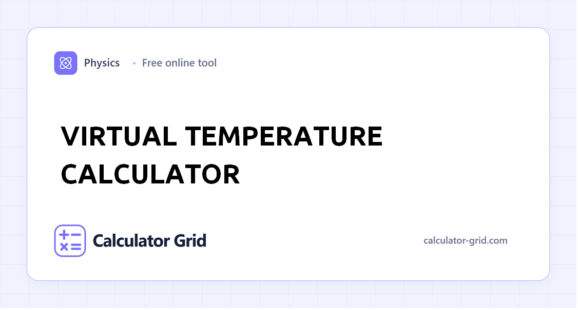 Virtual Temperature Calculator