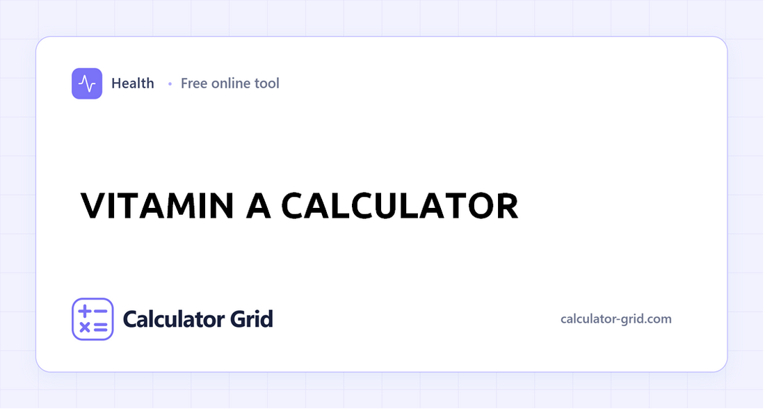 Vitamin A Calculator