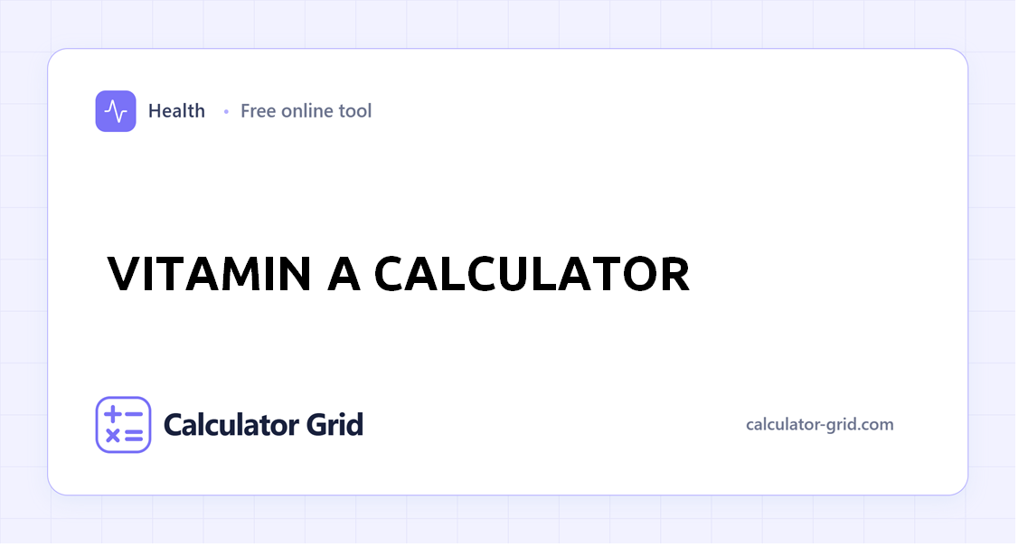 Vitamin A Calculator
