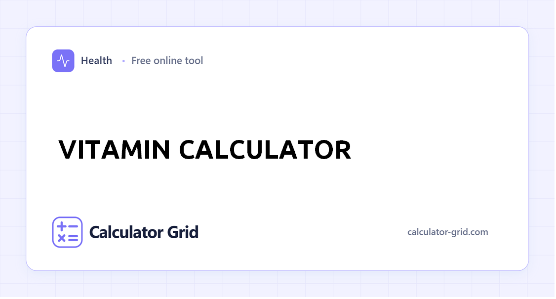 Vitamin Calculator