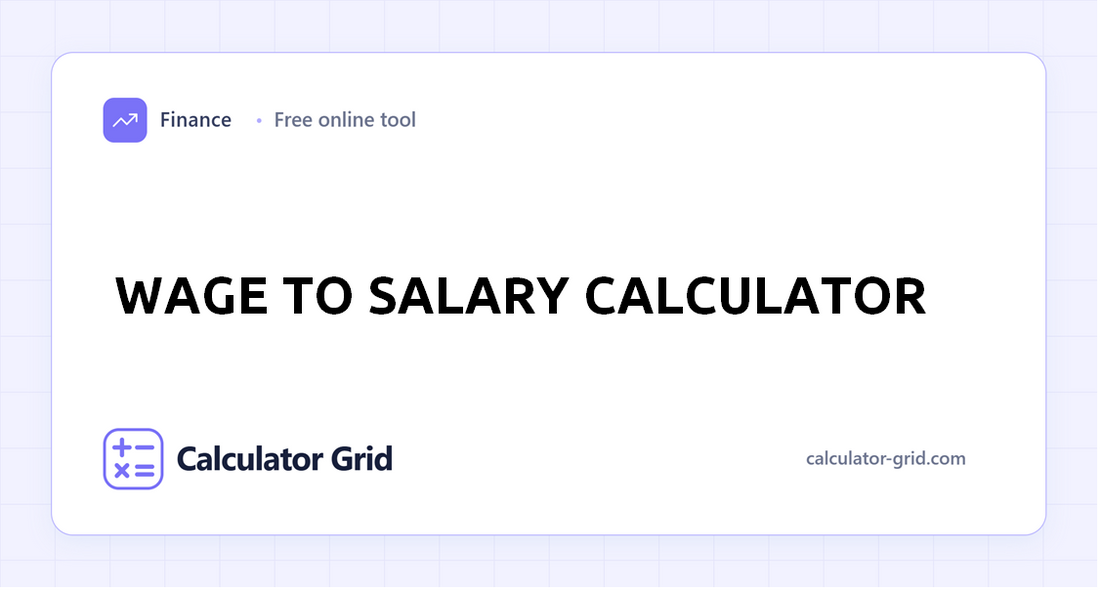 Wage to Salary Calculator