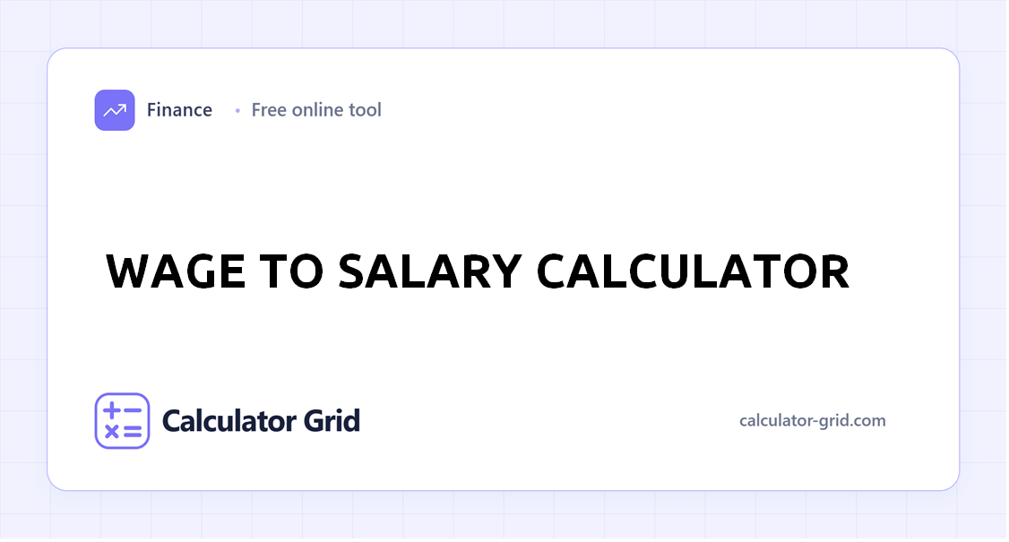Wage to Salary Calculator