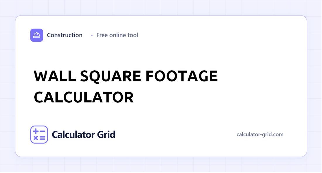 Wall Square Footage Calculator