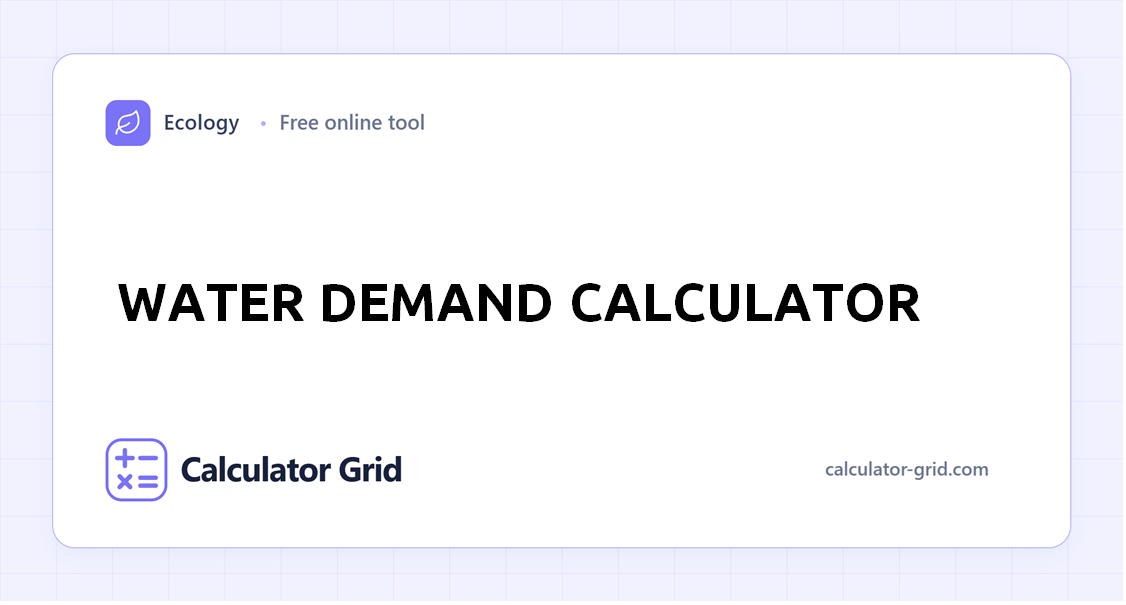 Water Demand Calculator