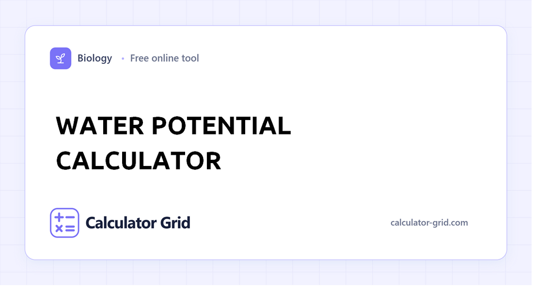 Water Potential Calculator