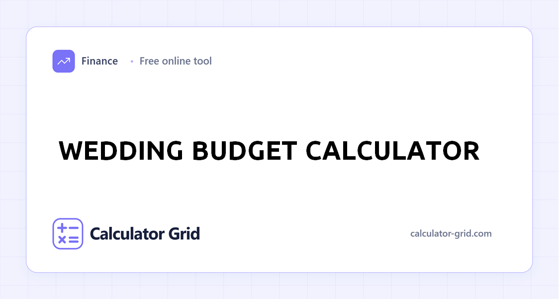 Wedding Budget Calculator