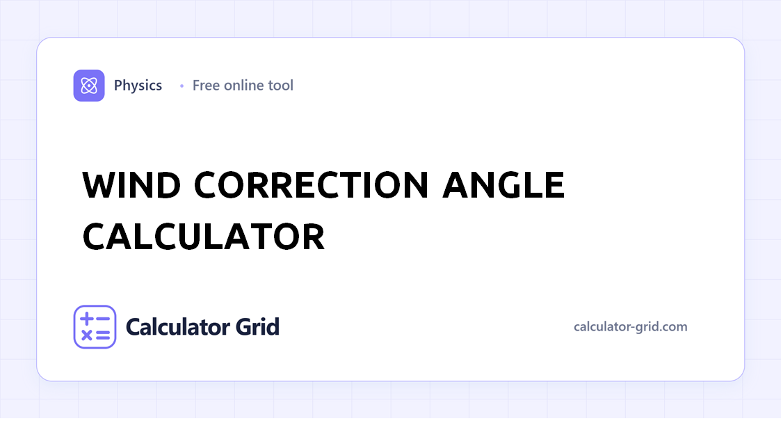 Wind Correction Angle Calculator