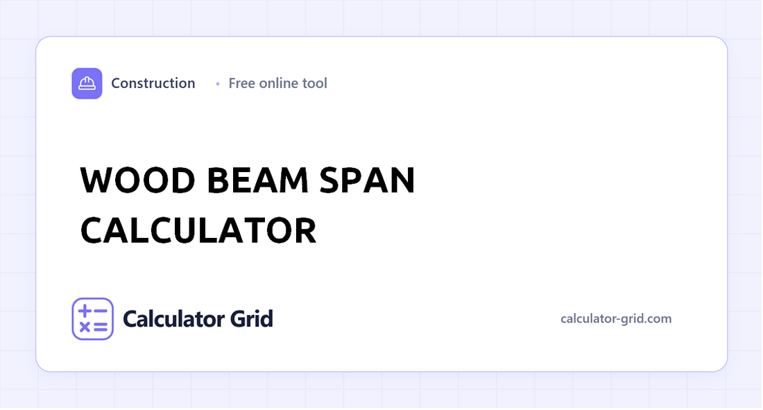 Wood Beam Span Calculator