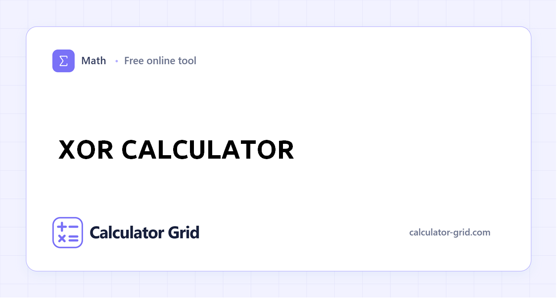 XOR Calculator