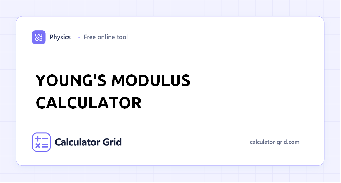 Young's Modulus Calculator