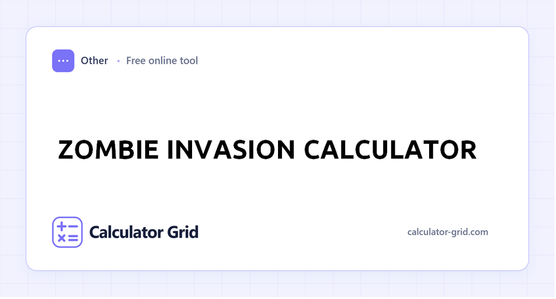 Zombie Invasion Calculator