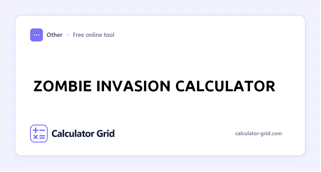 Zombie Invasion Calculator